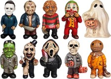 10pcs Horror Movie Decor Garden Statues Set Halloween Gnomes Figurines picture