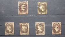 CEYLON QV 1857 6d Shades (SG6b Etc.) - Mixed Margins, 1 x 4 Margin - Min £2000+  picture