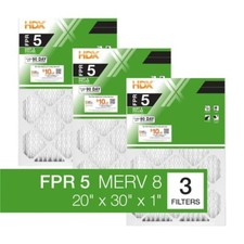 20 x 30 x 1 Standard Pleated Air Filter FPR 5, 3-Pack, Air Filters Replacement picture