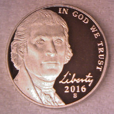 2016 S PROOF JEFFERSON NICKEL **Free Shipping** IN STOCK picture