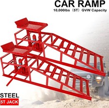2PCS Auto Car Service Ramps Lifts Heavy Duty Hydraulic Lift Repair Frame 10Ton picture