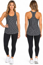 Lululemon Women’s Size 8 Racerback Tank Top Heathered Black Gray Athletic Yoga picture
