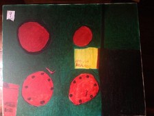 Willie White  Folk Art painting  OUTSIDER ART African-American  #9 Red Suns  picture
