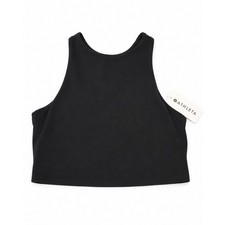 Athleta Conscious Twist Crop Tank Top Powervita Black Navy Blue Size M 531222 picture