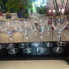 Lenox Monroe Wine Glass Set of  10 Gold Trim – Pre-Owned elegant  picture