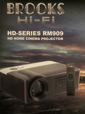 Brooks RM-909 HD 3D Compatible 4K-8K  (New) Home Theater Projector  W/Screen picture