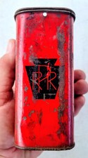 Antique PRR PENNSYLVANIA RAILROAD MARKED TIN FIRST AID Vintage picture