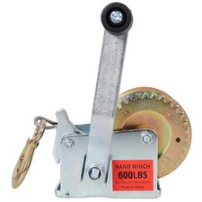 Portable 600LBS Hand Winch 26FT Steel Cable 3.1:1 Gear Ratio Galvanized picture