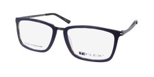 NEW TIFLEX 1772 EYEGLASSES BLUE 57-18-145 FULL-RIM TITANIUM MENS 414 RECTANGULAR picture
