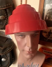 Official DEVO Energy Dome Hat Red Raised Logo Club Devo Concert New Wave Helmet picture