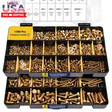 1380Pcs Nuts and Bolts Assortment Kit - Heavy Duty Grade 8.8 Metric M4 M5 M6 M8 picture