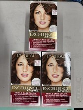 3x L'Oreal Paris Excellence Creme Permanent Hair Color, 5RB Medium Reddish Brown picture