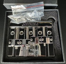 US Ship Fender 4 String Bass Bridge Hi‑Mass Chrome Assembly For Jazz Bass Guitar picture