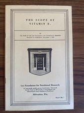 Vtg 1956 Lee Foundation for Nutrition Discussion THE SCOPE OF VITAMIN E Report 7 picture