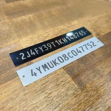 Any SIZE Engraved Serial # Data Number Plate Identification Tag # picture
