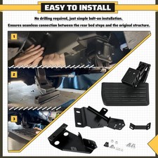 75328-01A Rear Bed Step Retractable Bumper Step for Ford F150 2021 2022 2023 picture