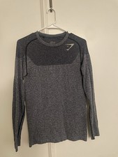 Gymshark OG Phantom Seamless Long Sleeve Shirt Navy Worn By David Laid MEDIUM picture