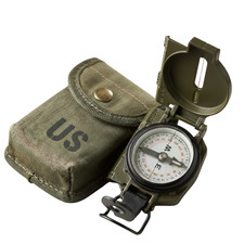 Cammenga Model 3h Tritium Lensatic Compass Olive Drab US Military Issue Pouch picture