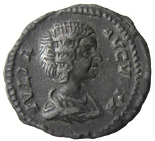JULIA DOMNA, AUGUSTA, 193-217 AD. SILVER DENARIUS. LAODICEA MINT. JUNO REVERSE. picture