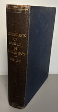 138 Year Old Book John Leigh of Agawam (Ipswich) MASS 1634-71 & Descendants Lee picture