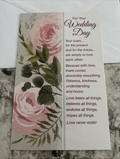 For Your Wedding Day Love Never Ends 5”x7.75