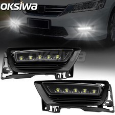 LED Fog Lights For 2013 2014 2015 Honda Accord 4DR Sedan Clear Lens Bumper Lamps picture