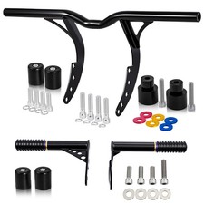 Black Front Rear Highway Engine Guard Crash Bar For Harley Softail ​2018-2026 picture