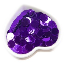 2000 Pcs Flat Round Sequins for Crafts, 10 mm Large Loose Paillettes, Purple ... picture