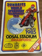 VINTAGE 1985 WORLD SPEEDWAY CHAMPIONSHIP FINAL PROGRAMME BRADFORD ODSAL GUNDERSE picture