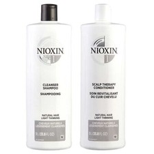 Nioxin System 1 Cleanser Shampoo and Scalp Therapy Conditioner Duo 33.8 Oz picture