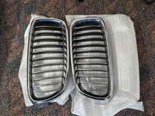 2012-2016 BMW 3 Series 328I Right Left Kidney Grille Pair OEM Black And Chrome picture