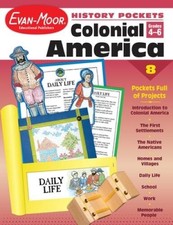 History Pockets: Colonial America, Grades 4-6+ - Paperback By Evan Moor - GOOD picture