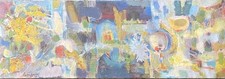 VINTAGE MID CENTURY MODERN GEOMETRIC ABSTRACT EXPRESSIONISM OIL PAINTING++ picture