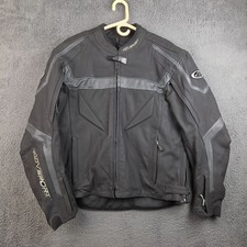 AGV Sport Motorcycles Leather Jacket Men's 46 Biker Black Riding Armor picture
