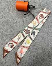 HERMÈS Twilly Silk Twill Scarf Multicolor  picture