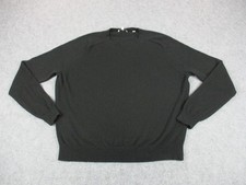 Vince Sweater Mens Large Black Lightweight Wool Cashmere Knit Sweatshirt picture