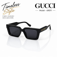 GUCCI 69011 Black Square Sunglasses Men Women Designer Eyewear picture