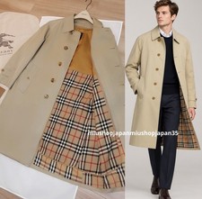 BURBERRY Trench Coat Authentic Vintage Balmacaan / Car coat w/Liner Beige S/46 picture