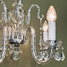 Vintage Antique 1940s LARGE High Quality Crystal Chandelier  - Restored picture