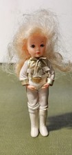 1985 Creata Blonde 6.5” Cowgirl Doll  White  Gold Trim picture