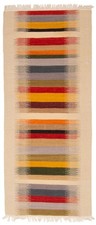Vintage Hand Woven Area Rug 2'3