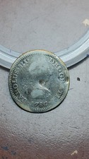 1786 Mo FM Mexico Silver 1/2 Real VG Details Damaged                        A021 picture