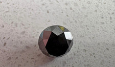 1.86ct natural black diamond Gemstone round cut For jewelry. picture