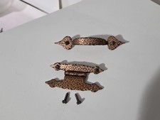 Vintage Hammered Copper -Full Remodel Set, 29 handles 46 hinges original screws picture