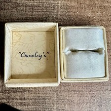 Vintage Crowley's Detroit Jewelry Ring Box Satin Display Mid Century picture
