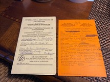 Vtg. 1978-81 International Certificates Of Vaccination Ann Arbor, Mi/Damascus picture
