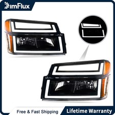 DimFlux for 2004-2012  Chevy Colorado GMC Canyon Headlights w/ Dual LED DRL picture