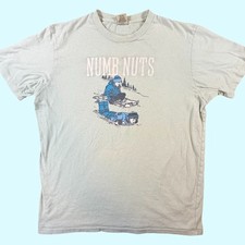 Vintage Abercrombie & Fitch Numb Nuts T Shirt XL Crude Humor Sledding 90s A&F picture