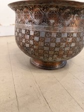 19th Century Mughal Indo-Persian Tinned COPPER Basin picture