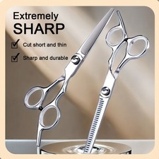 2PCS Pro Hair Cutting Scissors Set - Thinning Shears | Barber Salon & Home Use picture